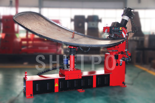 Automatic irregular dished head flanging